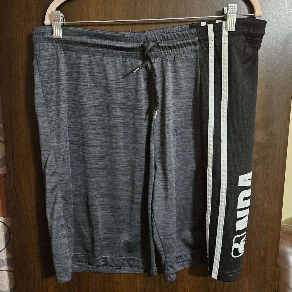 NBA Men's Charcoal and Black Athletic Shorts